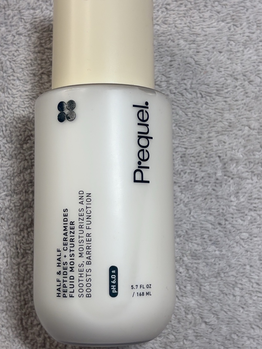 Prequel Half & Half Peptides + Ceramides Moisturizer — White